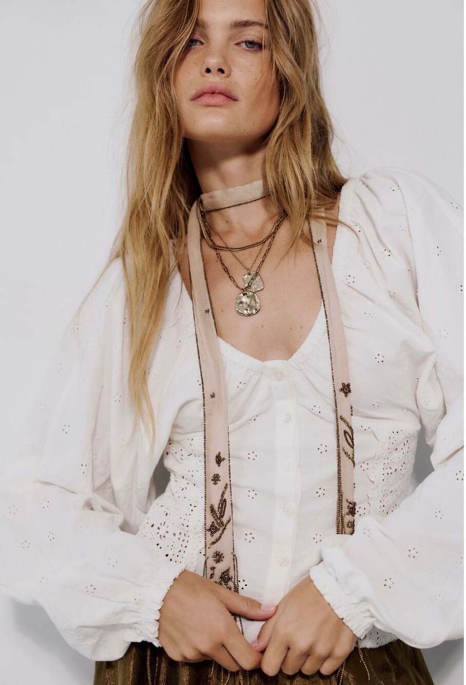 Free People Beaded Choker Scarf